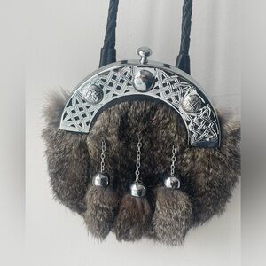 Elegant Fur and Silver  Bag